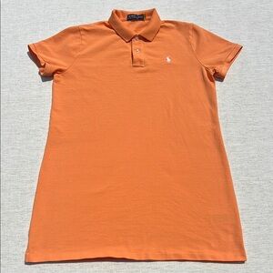 Women’s Polo by Ralph Lauren Orange Mesh Cotton Classic Polo Shirt‎ dress